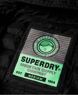 Superdry Posh Sport Fuji Férfi Kabát Fekete | JZHGX0432